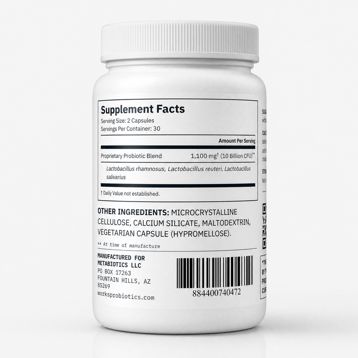 Works for Glucose Wellness bottle, Supplement Facts panel
